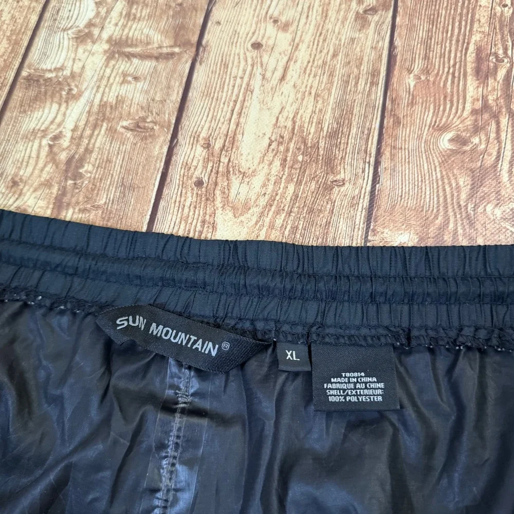 Sun Mountain Rain Pants Mens Extra Large Black Athletic Ankle Zip
